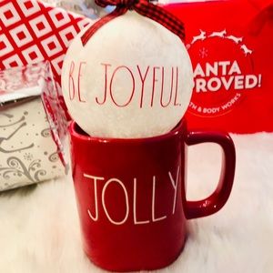 Rae Dunn JOLLY Christmas Mug (Red)